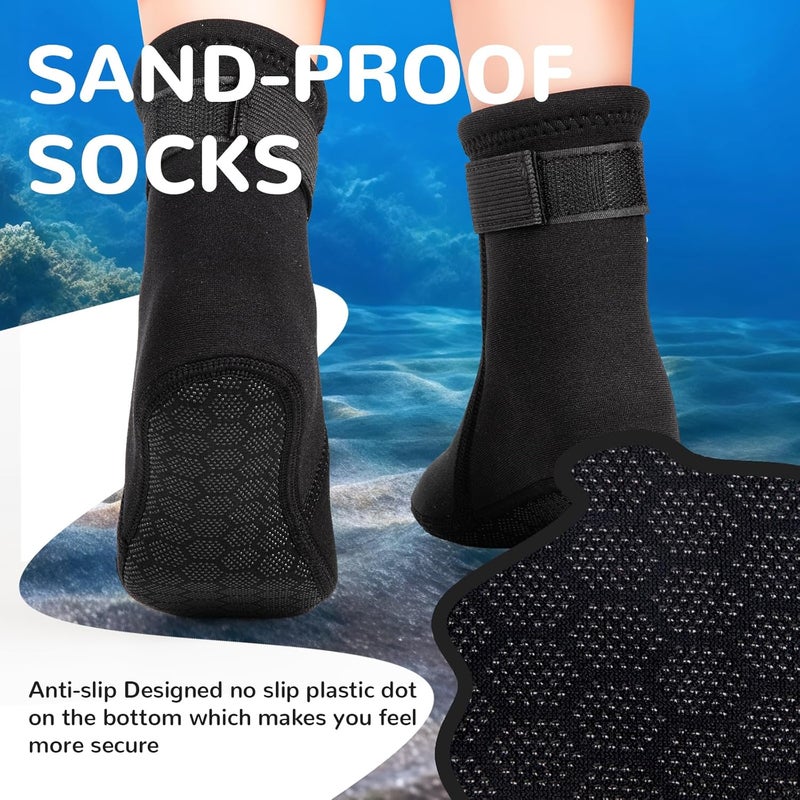 Yakevo 3mm Beach Water Socks for Toddler, Kids Sand Proof Aqua Socks for Beach Sports, Swimming, Diving, Surfing & Water Activities - Image 4